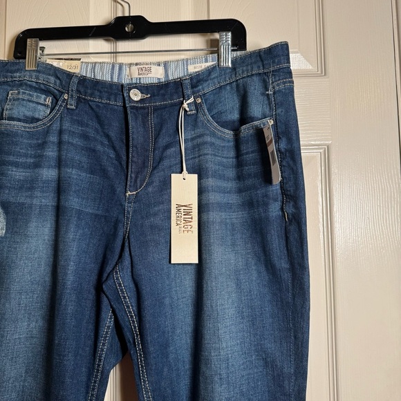 Vintage America Deep Indigo Straight Leg Jeans Size 12/31 - Picture 2 of 11